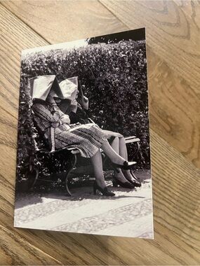 Black & White Vintage Photo Print of Two Women on Bench
